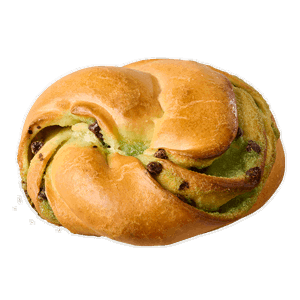 Twisted Bun with Chocolate and Pistachio