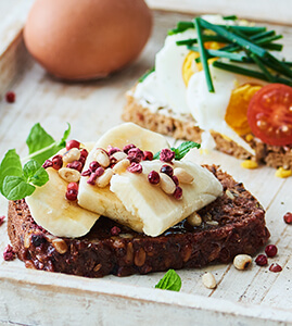 Gourmetrugbrød rødbede og peberrod